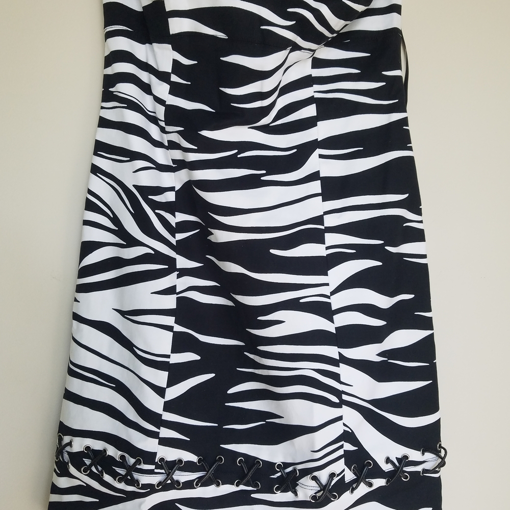 MICHAEL Michael Kors Black and White Zebra Mini Dress